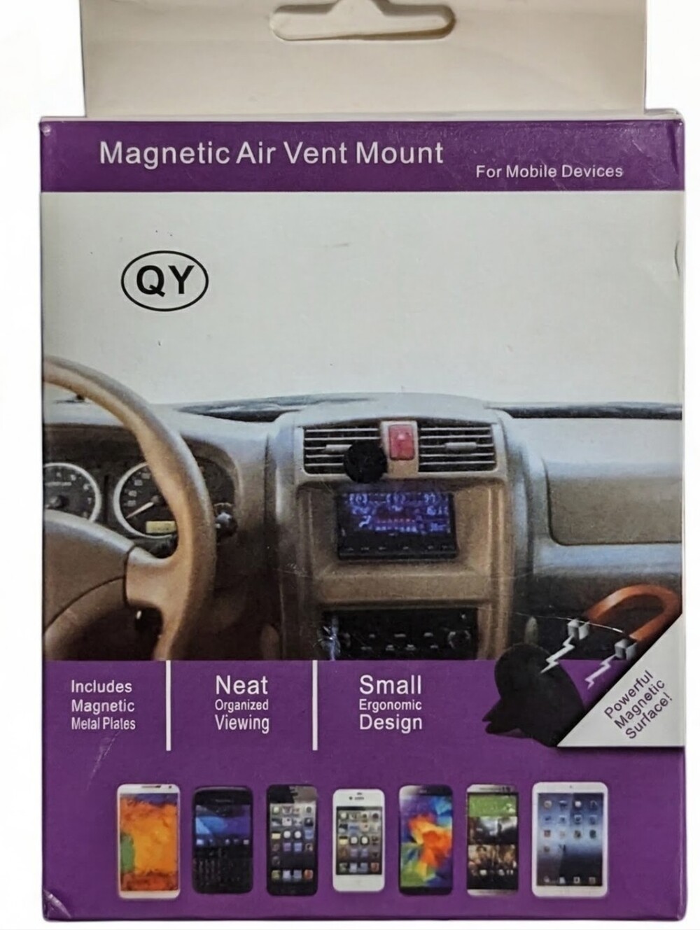 Magnetic Air Vent Mount - Purple Car Phone Holder